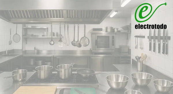 Productos básicos en una cocina profesional