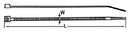 Fascetta in nylon 2,5x203mm bianca