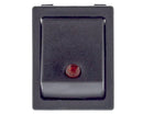Interruttore unipolare rosso 25x31mm spia