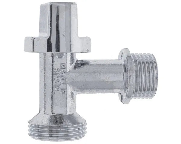 Rubinetto universale per lavatrice 90º cromato