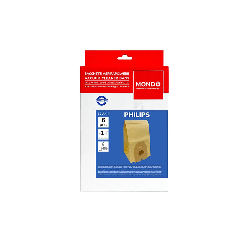 PHILIPS, ELECTROLUX - Set 6 Sacchetti per Aspirapolvere - HR6938