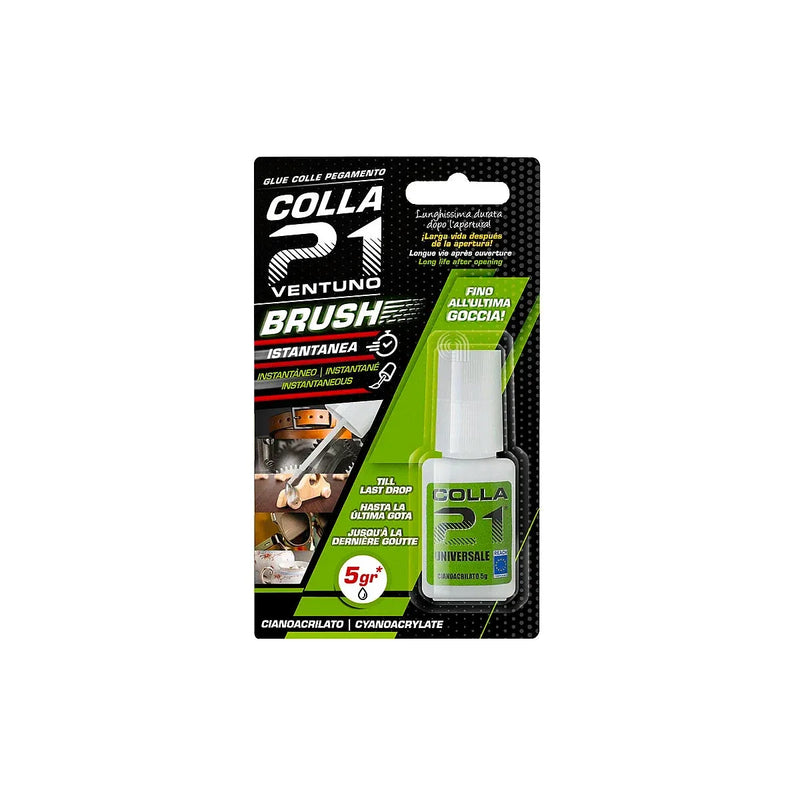 colla cianoacrilato con pennello applicatore 5 gr per riparazioni