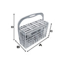 Cestello posate lavastoviglie compatibile Candy e Whirlpool 230x77x150 mm