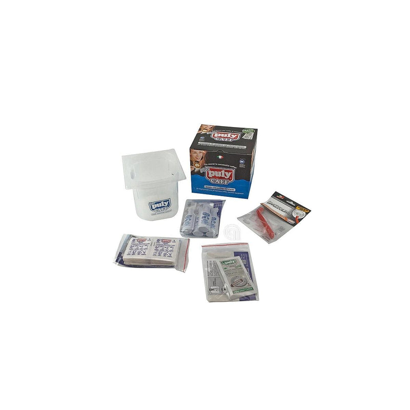 kit di pulizia professionale 5 prodotti Puly Caff per macchine da caffè espresso