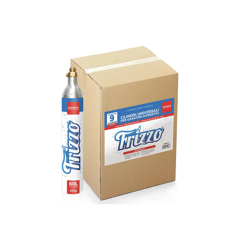 FRIZZO, UNIVERSALE, MONDO - Scatola 9 Bombole CO2 425g Distributore d'Acqua - AST-55409073