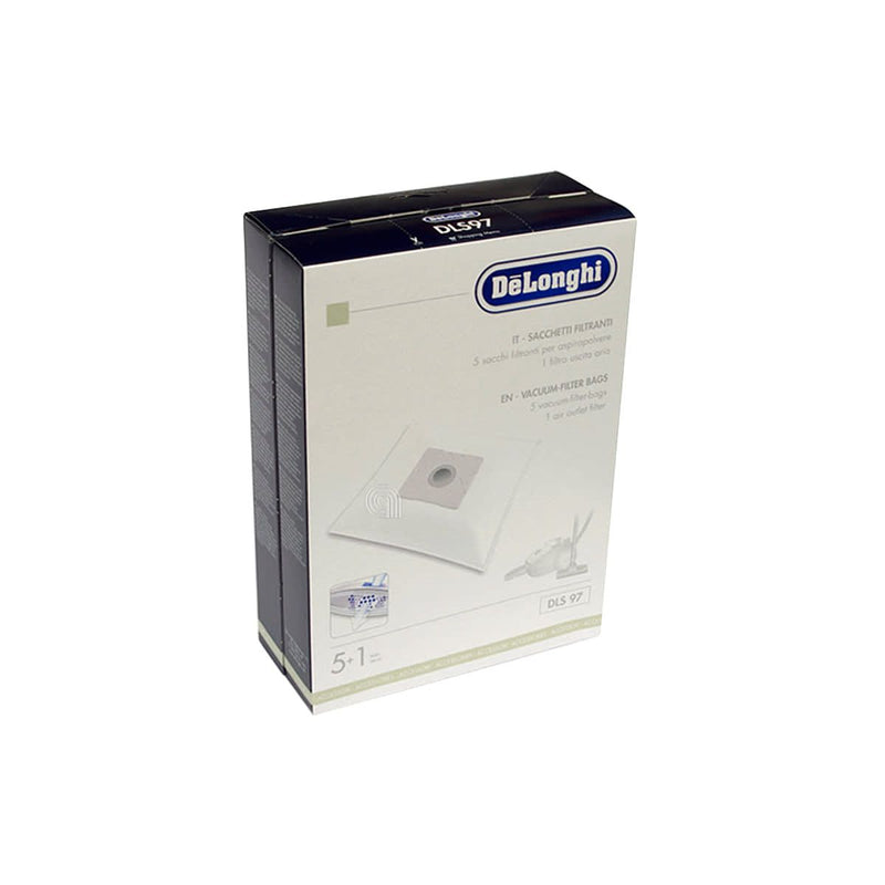 Set 4 sacchetti e 1 filtro originale aspirapolvere De Longhi DLS97