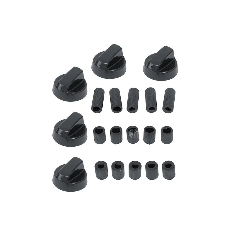 UNIVERSALE - Set 5 comandi neri forno - AST-00539102
