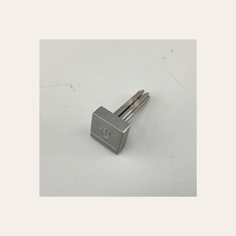 Pulsante on/off in acciaio inox per lavastoviglie Smeg ST08 codice 766412048