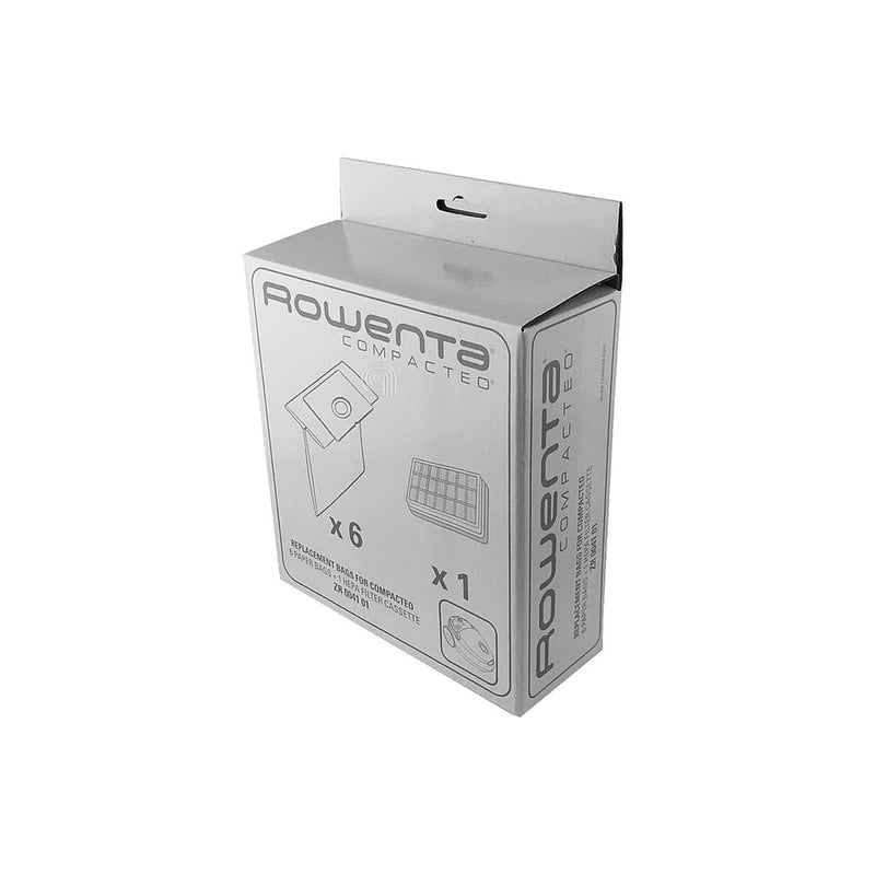 Set 5 sacchetti con filtro originale aspirapolvere Rowenta ZR004101