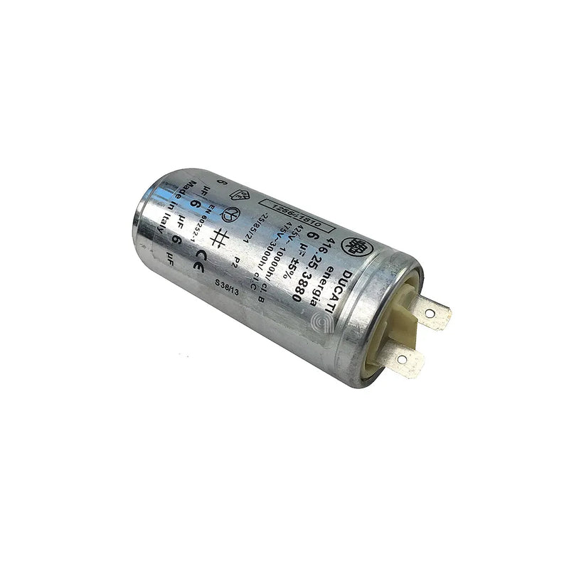 Condensador metálico 6uF para secadora Electrolux original