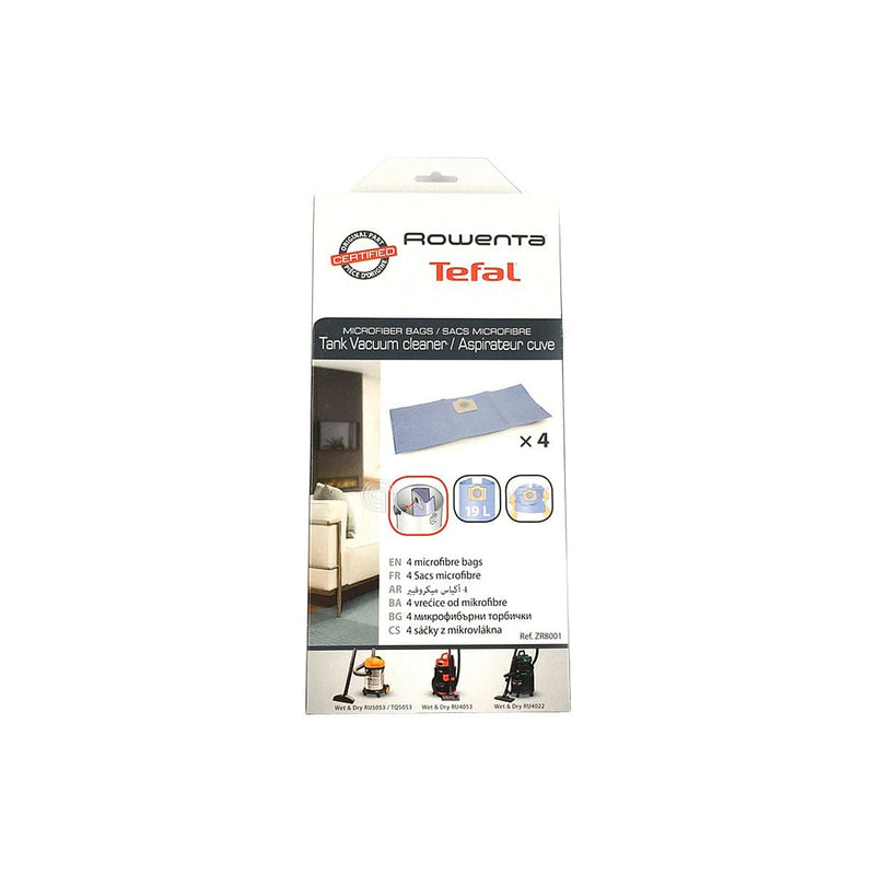 Set 4 sacchetti originali per aspirapolvere Rowenta ZR8001 e compatibili