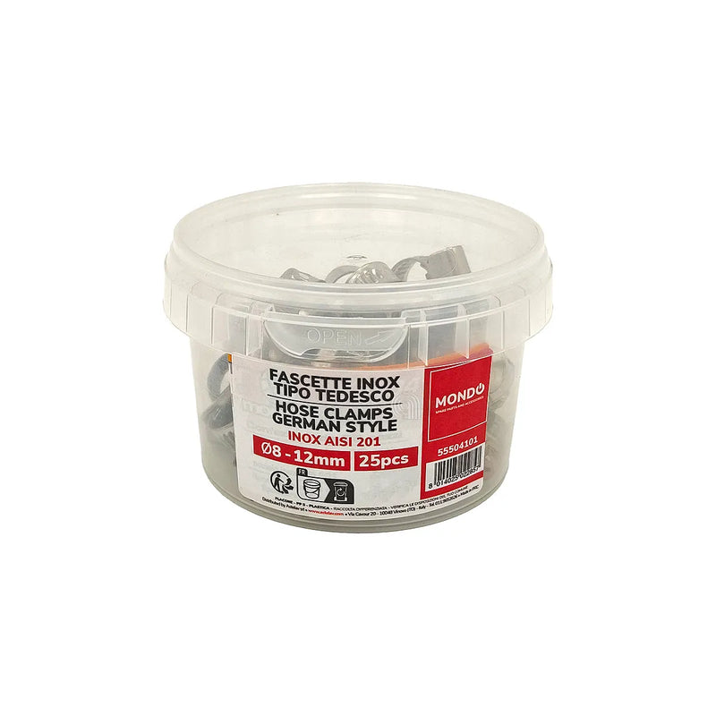 MONDO - Fascette in acciaio inox 8-12 MM - AST-55504101