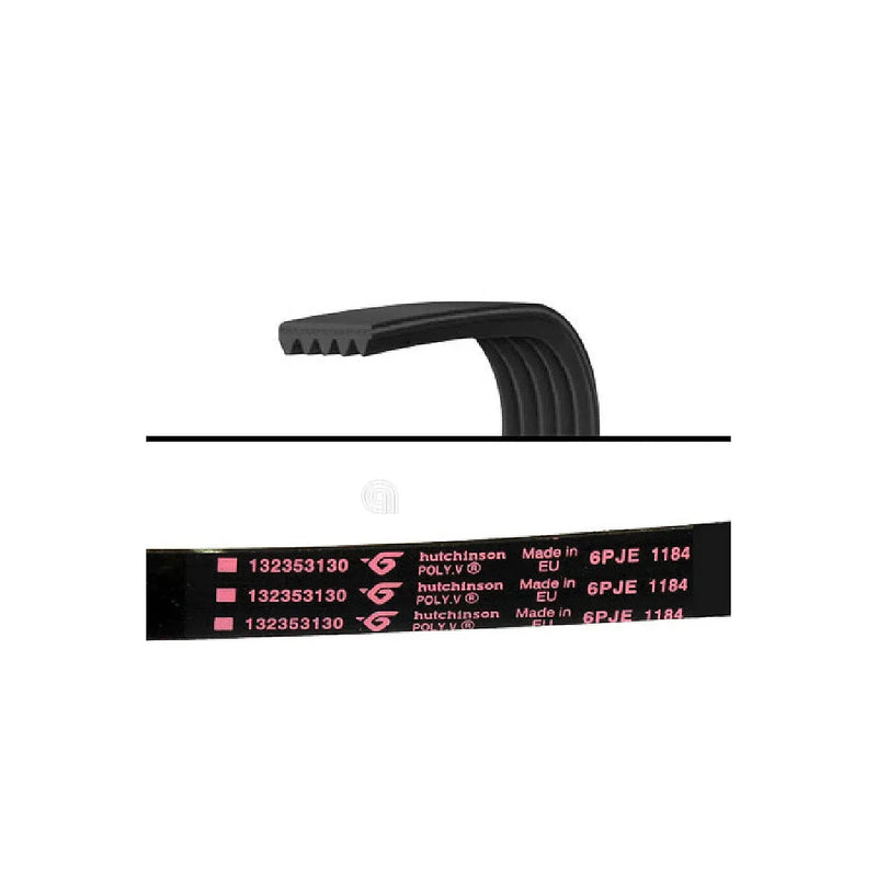 Cinghia J6 1184 Poly-V originale per lavatrice Electrolux e AEG