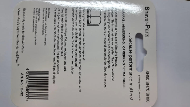 Lame per rasoio Philips RQ10 e RQ12 SH70/70