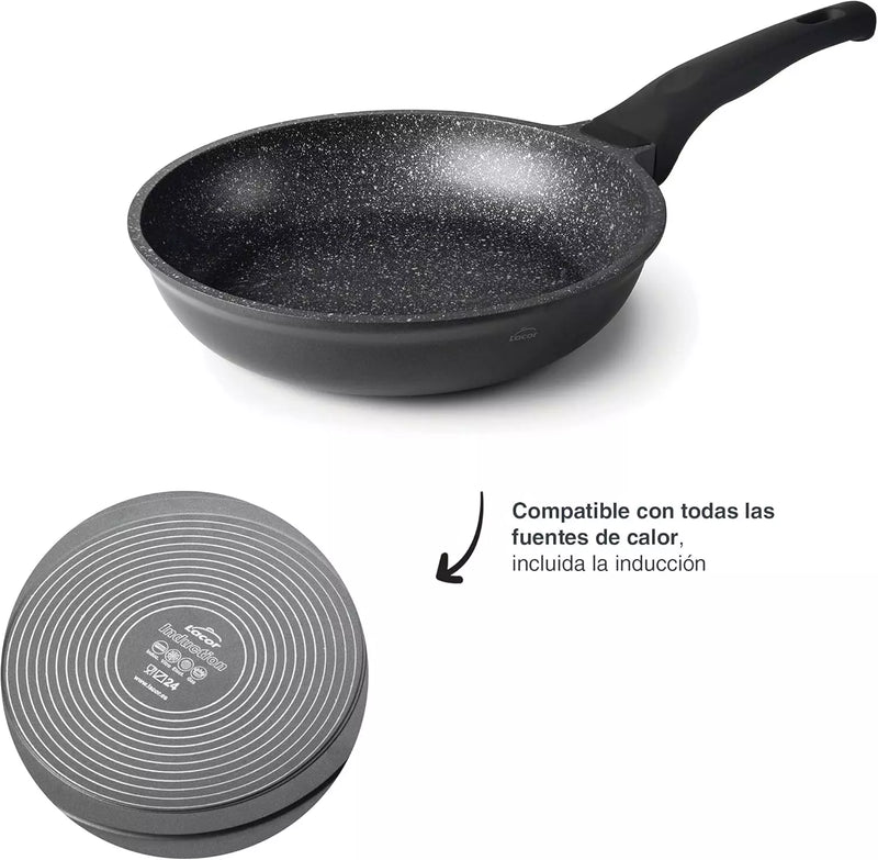 LACOR Padella Eco-Pietra Alluminio Fuso 26cm - Modello 24126