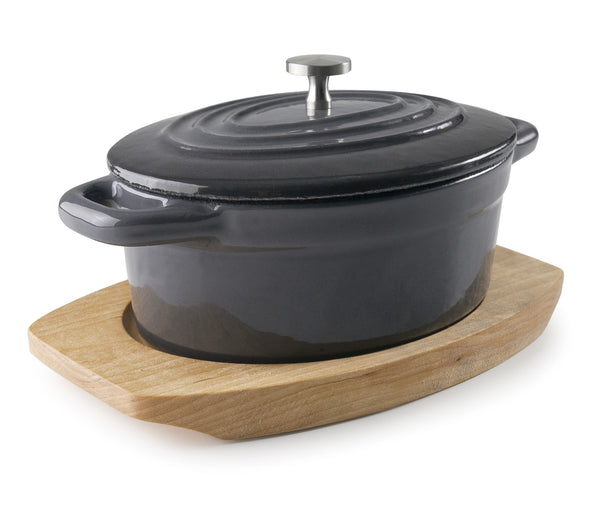 LACOR Mini cacerola oval con tapa Magma grey 25847