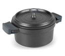 LACOR Cacerola con tapa negra Cocotte 25917