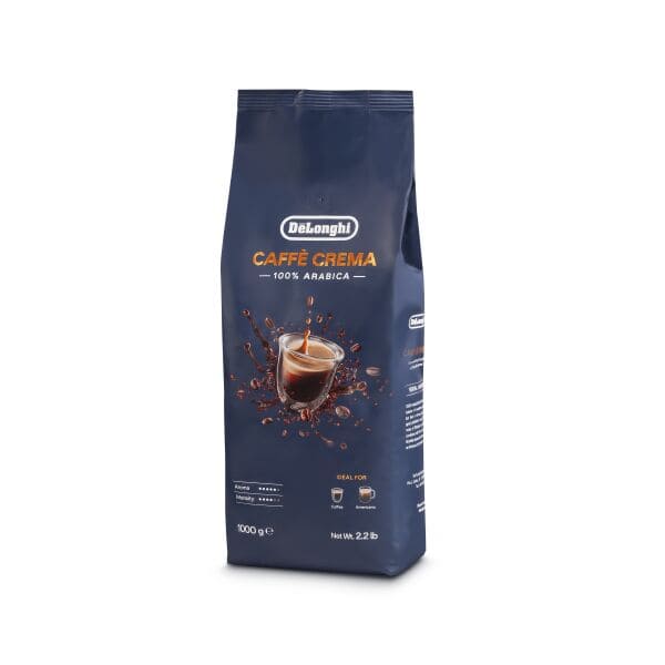 Café en grano DeLonghi Crema, 100% Arábica, 1 Kg DLSC618