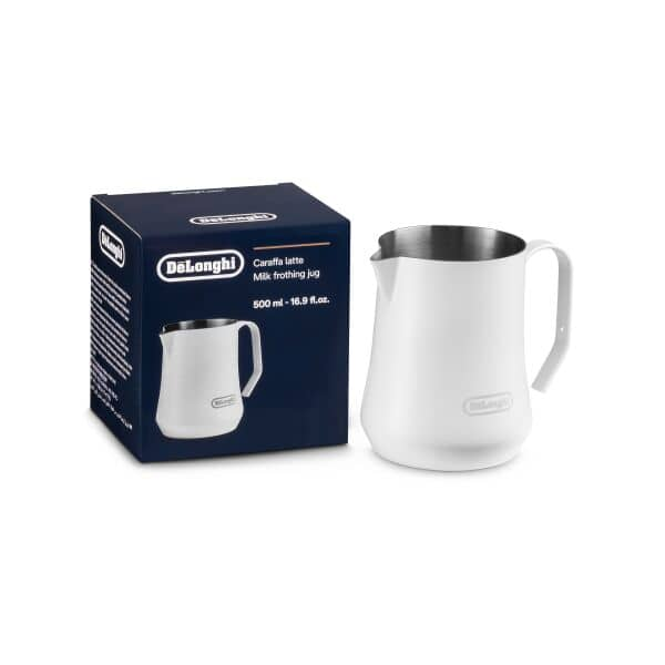 DeLonghi Caraffa speciale per creare schiuma di latte da 500 ml in bianco macchina da caffè AS00006519 DLSC081