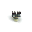 CANDY, ELECTROLUX, SMEG, WHIRLPOOL, ARISTON, BOSCH, INDESIT, SIEMENS, ZANUSSI, BRANDT, ZEROWATT, UNIVERSALE - Valvola solenoide doppia 90° 12mm per lavatrice - 4055030714