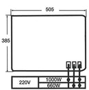 Piastra per stufa elettrica 505x385mm 1000w