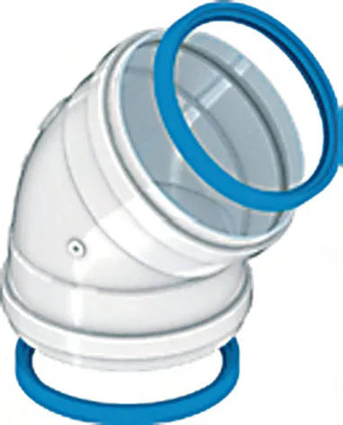 Gomito 45º giunzione M/M ø 0132 mm.