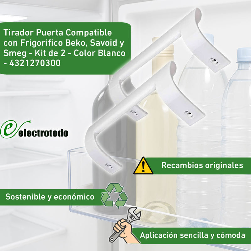 Kit maniglia frigorifero Beko, Saivod 4321270300