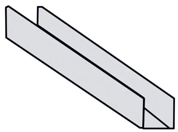 Supporto profilo a U zincato 2000x35x0,8