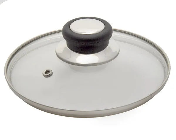 Coperchio in acciaio inox con valvola ø 16 cm.