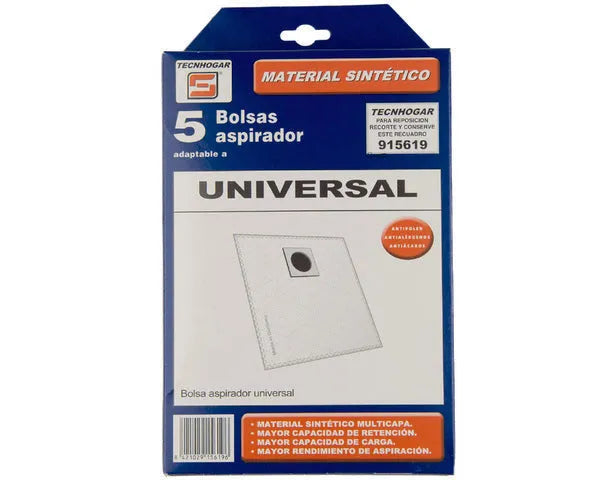 SACCO ASPIRAPOLVERE SINTETICO UNIVERSALE 5 PZ.