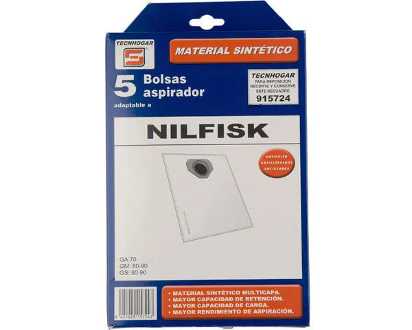 SACCO ASPIRAPOLVERE SINTETICO NILFISK 5 PEZZI