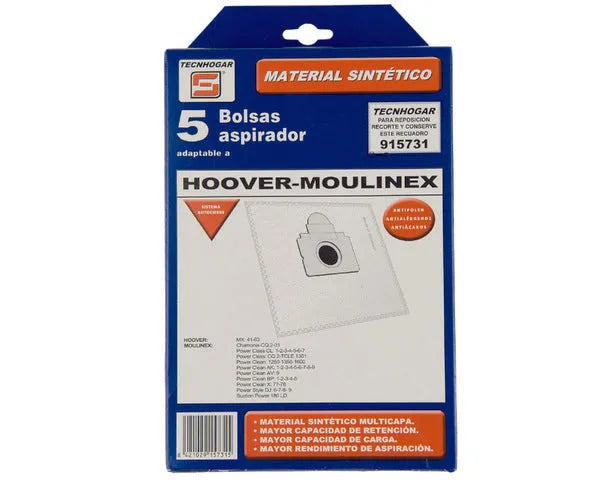 SACCO ASPIRAPOLVERE SINTETICO HOOVER 5 PEZZI