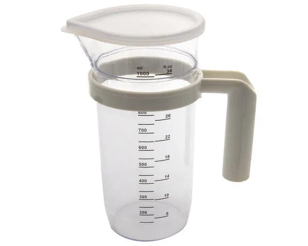 BROCCA MISURATRICE IN PLASTICA CON COPERCHIO 1,2L