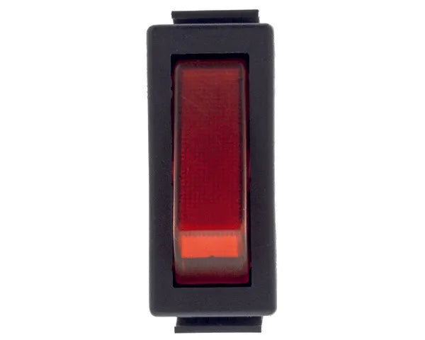 Interruttore unipolare rosso 11x30mm spia