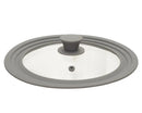 Coperchio in vetro con silicone ø 22 24 26 cm.