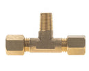 Raccordo a T con boccola 1/4" SAE a svasatura x 1/8" GAS/NPT x 1/4" SAE a svasatura