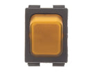 Pulsante deviatore giallo 30x22mm