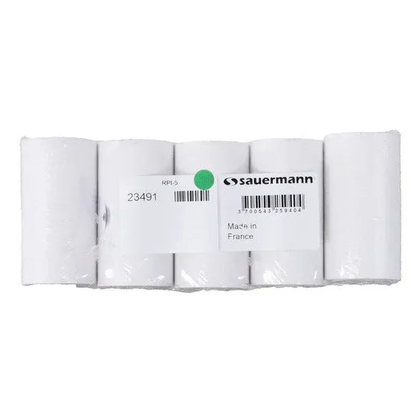 Papel térmico para impresora Sauermann 022.00.0095 pack 5 rollos