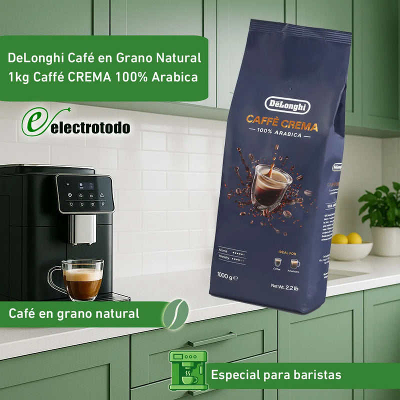 DeLonghi Caffè in grani Crema, 100% Arabica, 1 Kg DLSC618