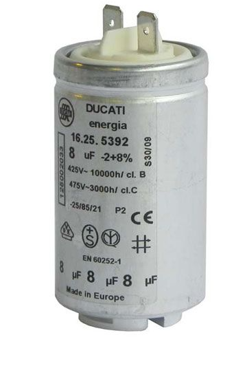 Condensatore da 8uF per asciugatrice a tamburo. Electrolux, AEG 1250020334