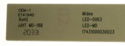 Midea, Edesa, Cata lampada LED frigorifero 17431000030023