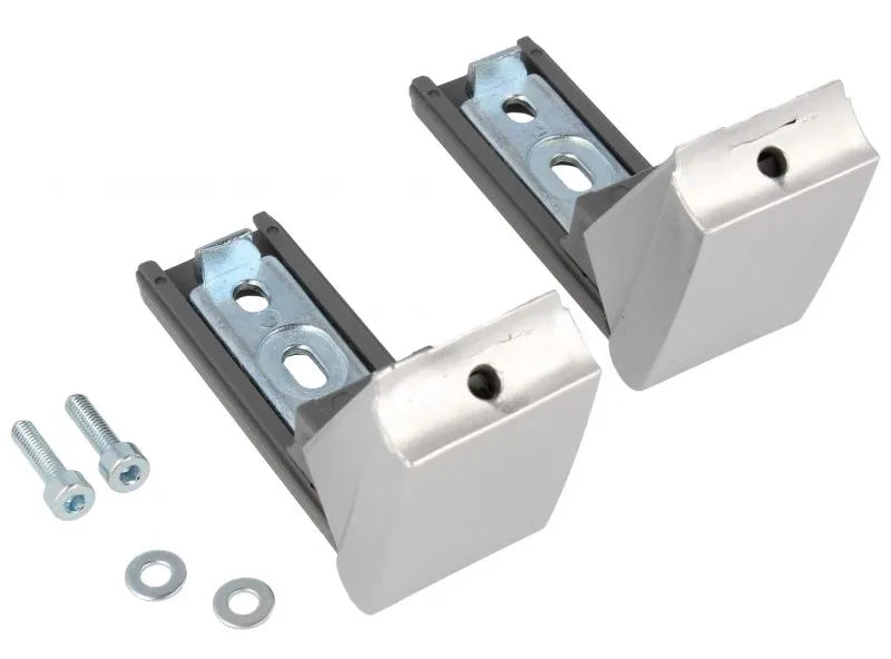 Kit di 2 cerniere per maniglie per porte frigorifero Liebherr Inox