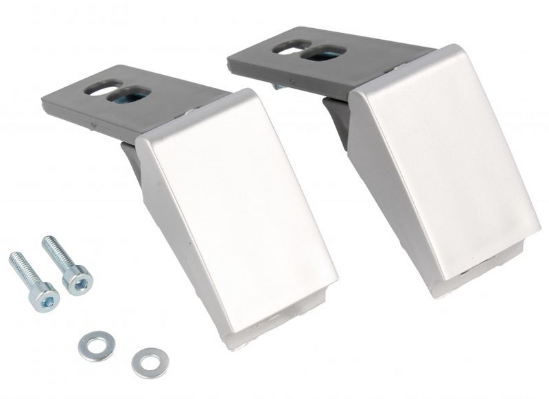 Kit di 2 cerniere per maniglie per porte frigorifero Liebherr Inox