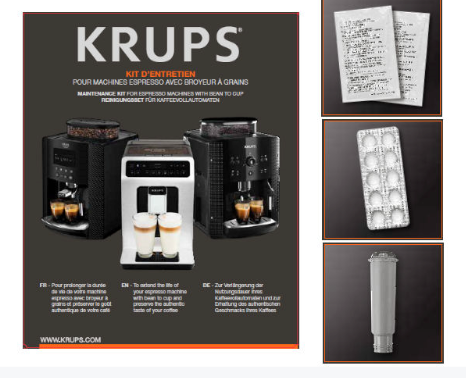 Kit detergente decalcificante per caffettiera Krups XS530010