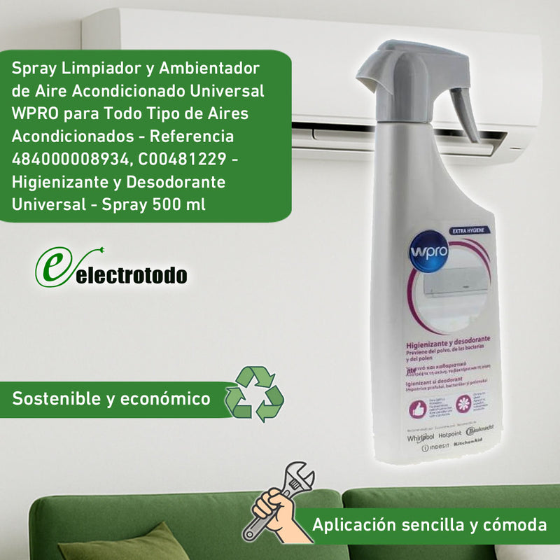 Higienizante y desodorante aire acondicionado Whirlpool Wpro 484000008934