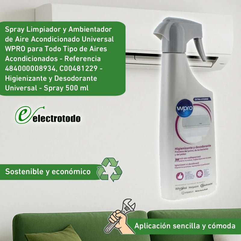 Higienizante y desodorante aire acondicionado Whirlpool Wpro 484000008934