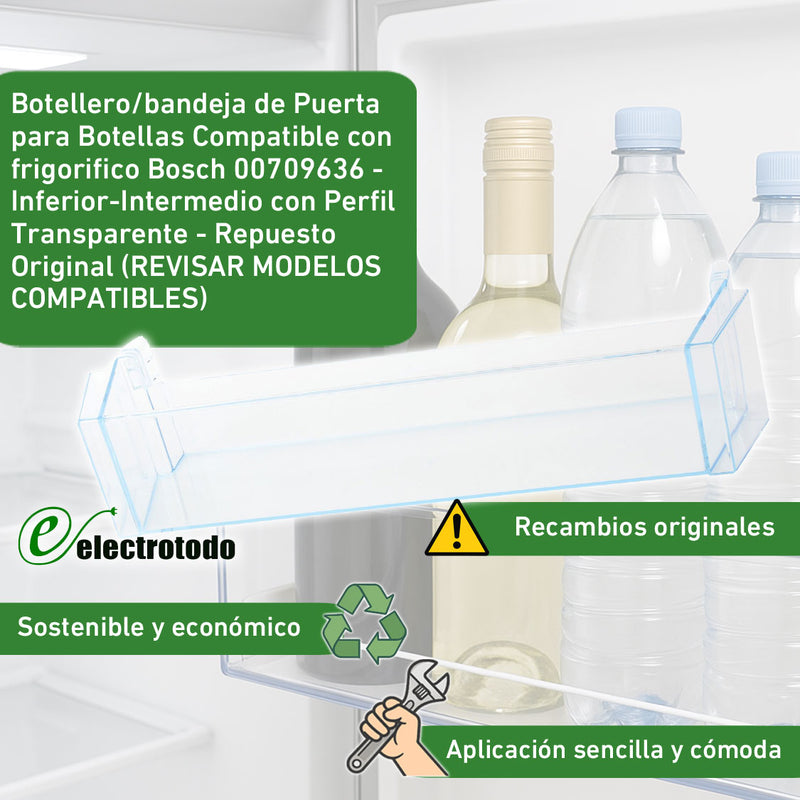 Vassoio intermedio inferiore porta frigorifero Bosch 00709636
