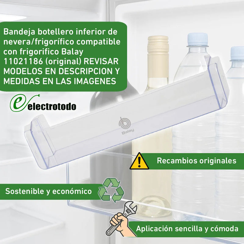 Vassoio portabottiglie inferiore per frigorifero Balay 11021186