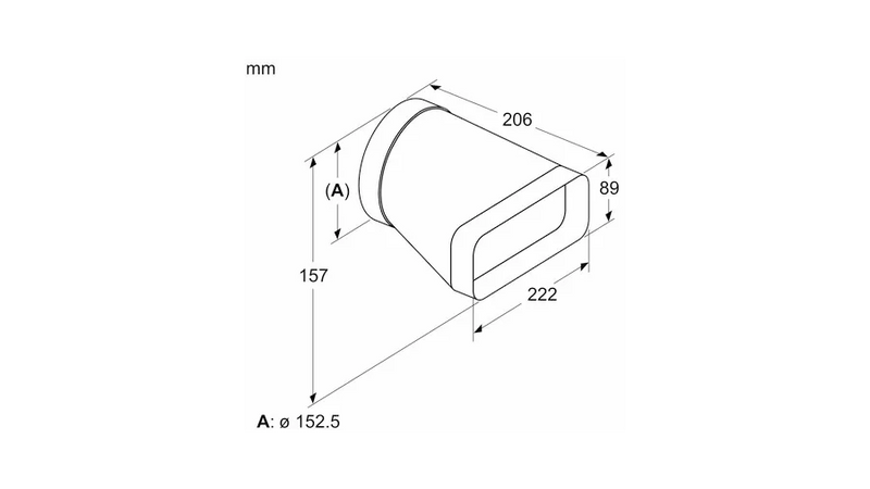 Adaptador chimenea Bosch 17005349
