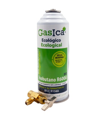 Gas refrigerante ecológico GASICA D2 - R12 R134a + llave de servicio